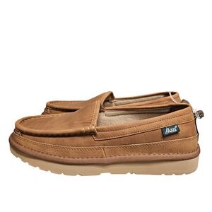 G.H. Bass Men's Slippers Moccasins Brown Size 9 Lined Slip On Shoes Cabincore